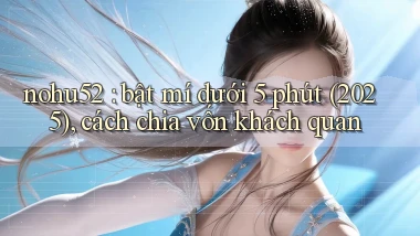 nohu52 bật mí dưới 5 phút (2025), cách chia vốn khách quan